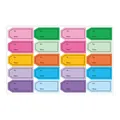 Sheet of twenty colorful self-adhesive gift tag stickers featuring To and From fields - Tag Shape (A62B) / A62B / Multicolor