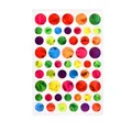 Vibrant multi-color round holographic gem stickers for children's reward and DIY crafts - Round (C1067B) / 1 Sheet