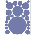 Etiquetas adhesivas redondas de PVC azul lavanda en varios tamaños para sellado y marcación - Azul marino