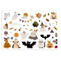 Detailansicht von Halloween Cartoon-Aufkleberbogen mit Geistern und Kürbis-Designs - Halloween Cartoon Stil B (YJ-678-B)