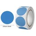 Étiquettes autocollantes rondes bleues pour scellage DIY de 1 pouce de diamètre - 500 Pièces/Paquet / Bleu