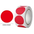 Autocollants ronds rouges de 2,5 cm en rouleau pour sceller les enveloppes et bricolage - Rouge