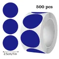 500 autocollants ronds bleu foncé 2,5 cm pour sceller les enveloppes et marquage - Bleu foncé