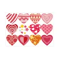 Set mit 12 bunten Herz-Graffiti-Aufklebern für Valentinstag DIY Geschenkverpackung - Stil C1091 (C1091) / 17.4x19.5cm