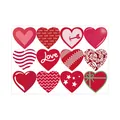 Rote Herz-Aufkleber für Valentinstag und Hochzeitsgeschenk DIY-Deko - Stil C1092 (C1092) / 17.4x19.5cm