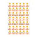 Yellow daisy reward stickers sheet with You Are The Best message for gift sealing - Yellow Daisy Smiley Style (C873-A) / 42 Pieces/Sheet