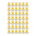 Vibrant daisy smiley face stickers with Sending Sunshine Your Way text for gift packaging - Sunshine Rainbow Daisy Style (C873-B) / 36 Pieces/Sheet