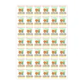 Sheet of floral daisy thank you stickers for small business packaging and seal labels. - Small Business Support Review Daisy (C873-C) / 36 Pieces/Sheet