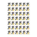 Sheet of daisy smile thank you stickers for packaging and gift sealing - Black English Thank You Daisy (C873-D) / 42 Pieces/Sheet