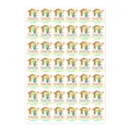 Sheet of daisy rainbow stickers with thank you for helping my small business grow - Rainbow Floral Thank You Daisy (C873-E)