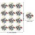 Set of 12 Father's Day gift stickers, 1.5 inch round adhesive labels for envelopes - Father Day Theme Style (C692) / 12 Pieces/Pack