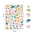 Vista detallada que muestra las dimensiones de los vinilos Morandi de bloques de color - HY115B / 22*30cm