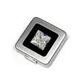 Πριγκιπική κοπή Moissanite χαλαρή πέτρα VVS σε ασημένιο κουτί παρουσίασης κοσμημάτων - 1ct Με Σετ Πιστοποιητικών / 5.5x5.5mm / Χρώμα DF