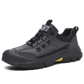 Wandelschoenen voor heren met een duurzame rubberen zool en een versterkte neuskap - 38 / donkergrijs