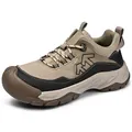 Professionelle Herren Outdoor-Wanderschuhe in Khaki und Schwarz mit rutschfester Sohle - 46 / Sand (8862)