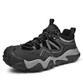 Wanderschuhe für Herren in Schwarz und Grau mit rutschfester Gummisohle im Freien - 39 / Schwarz (2591)