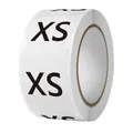 Professional XS clothing size stickers, 2.5cm round self-adhesive labels for retail display - Round Size Sticker (XS) / XS Size (ai-500 Pieces/Pack)