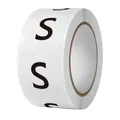 Premium round self-adhesive clothing size S labels stickers roll for retail garments - Round Size Sticker (S) / S Size (ai-500 Pieces/Pack)