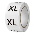 Professional 2.5cm round self adhesive XL clothing size stickers labels roll for apparel - XL Size (ai-500 Pieces/Pack)