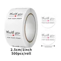 Round white Thank You stickers for order sealing, 1 inch diameter, 500 pieces per roll. - Thank You For Your Order (C24) / 500 Stickers/Roll / 25mm