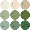 Grid of circular gift stickers in earthy tones with To and From fields for DIY packaging. - Earthy Nude Palette (YJ-560-A) / Flat Sheet