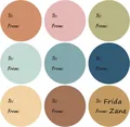 Round nude color gift label stickers with To and From fields for DIY packaging - Warm Nude Palette (YJ-560-C) / Flat Sheet