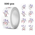 Vue détaillée de 500 autocollants de dessin animé avec pattes de chat et Thank You - Autocollants d'Encouragement Patte de Chat (C100) / 2,5 cm/1 pouce*500 autocollants
