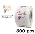 500 τεμάχια αυτοκόλλητα thank you ροζ χρυσό 1 ίντσα για σφράγιση συσκευασίας δώρου - Γραμματοσειρά Ροζ Χρυσού (C969) / 25mm 500 Τεμάχια/Ρολό