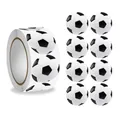 Rouleau de 500 autocollants de ballon de football noir et blanc pour récompense d'enfants - Ballon de football américain / 500 Pièces/Paquet (2.5cm)