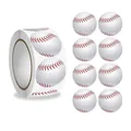Rouleau d'autocollants ronds à motif de baseball pour la décoration et les récompenses - Baseball / 500 Pièces/Paquet (2.5cm)