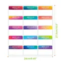 Colorful Hello my name is name tag stickers for office and home, 24x27.5 cm sheet - Colorful Gradient Name Tag (C494) / 15 Pieces/Sheet