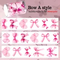 Detail der rosa Schleifenmuster auf PET-Klebeband für DIY-Scrapbooking und Bastelarbeiten - C923(C923)