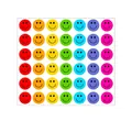 Sheet of colorful smiley face reward stickers for kids, students, and school teachers - C683B Rainbow Style (42 Stickers) / 23.9x19.6cm Single Sheet