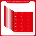 Rectangular China flag stickers for sporting events, 18 pieces per sheet pack set - Square Style / 18 Stickers Per Sheet (16*18.5cm)