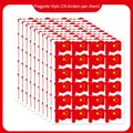 Set of flagpole style China national flag face stickers for kids, 24 decals per sheet - Flagpole Style / 24 Stickers Per Sheet (16*18.5cm)