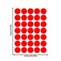 Foglio di adesivi circolari rossi per etichette scolastiche e sigillatura rotonda - Rosso (c830)