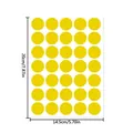 Foglio di 35 vivaci adesivi circolari gialli per etichettatura, misura 20x14,5 cm - Giallo (c830)
