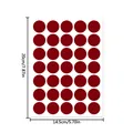 Foglio da 35 etichette circolari adesive rosso scuro per scuola e ufficio, 20x14,5cm - Rosso Vino (c830)