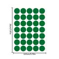 Foglio di 35 etichette adesive tonde verde scuro, 14,5x20cm per scuola e ufficio - Verde (c830)