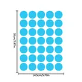 Foglio di trentacinque adesivi circolari azzurri di dimensioni pari a 14,5 x 20 cm - Celeste (c830)