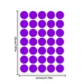 Foglio di adesivi rotondi viola, 14,5x20cm, 35 etichette bianche per sigillare - Viola (c830)