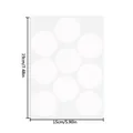 Etichette adesive circolari bianche lucide per ufficio e scuola, foglio da 15x19cm - Bianco (c831)