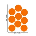 Fogli di adesivi rotondi arancioni, dimensioni 15x19 cm per scuola e chiusura - Arancione (c831)