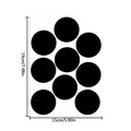 Set di 8 adesivi rotondi neri per sigillare ed etichettare, foglio da 15cm x 19cm - Nero (c831)