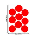 Foglio di adesivi rotondi rossi 15x19cm per etichettatura sigillatura e artigianato - Rosso (c831)