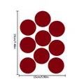 Adesivi circolari rossi per sigillatura ed etichettatura, foglio misura 15x19cm - Rosso Vino (c831)