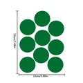 Fogli di adesivi rotondi verde scuro 15x19cm per sigillare ed etichettare confezioni - Verde (c831)