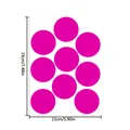 Foglio di adesivi tondi magenta 15x19cm per sigillatura professionale ed etichettatura. - Rosa Fucsia (c831)