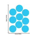 Adesivi circolari blu su un foglio da 15x19cm per etichettatura e lavori creativi. - Celeste (c831)