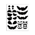 Black Jack-o'-lantern face stickers for DIY Halloween pumpkin decoration - 1 Piece / Style D